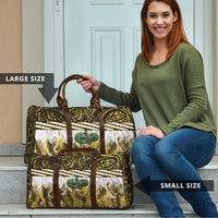 Yellow Traditional Cloak Aotearoa Travel Bag Maori Paua Shell Korowai Pattern - Polynesian Pride