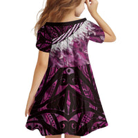 Pink Traditional Cloak Aotearoa Family Matching Puletasi and Hawaiian Shirt Maori Paua Shell Korowai Pattern