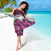 Pink Traditional Cloak Aotearoa Sarong Maori Paua Shell Korowai Pattern LT14 - Polynesian Pride