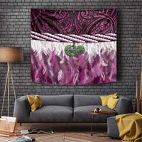 Pink Traditional Cloak Aotearoa Tapestry Maori Paua Shell Korowai Pattern