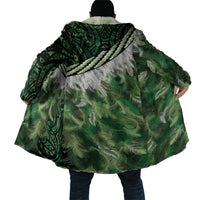 Green Traditional Cloak Aotearoa Cloak Maori Paua Shell Korowai Pattern - Polynesian Pride
