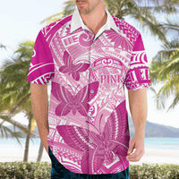 Personalised Polynesia Breast Cancer Awareness Hawaiian Shirt Think Pink Ribbon Polynesian Butterflies LT14 - Polynesian Pride