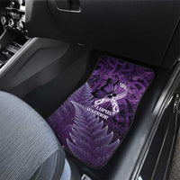 Lupus Awareness Month New Zealand Car Mats Be Strong Warrior Maori Silver Fern LT14 - Polynesian Pride
