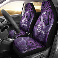 Lupus Awareness Month New Zealand Car Seat Cover Be Strong Warrior Maori Silver Fern