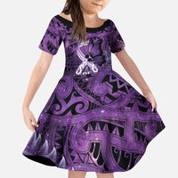 Lupus Awareness Month New Zealand Family Matching Mermaid Dress and Hawaiian Shirt Be Strong Warrior Maori Silver Fern