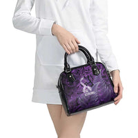 Lupus Awareness Month New Zealand Shoulder Handbag Be Strong Warrior Maori Silver Fern LT14 - Polynesian Pride