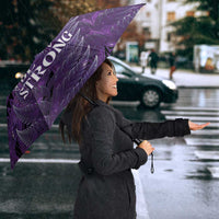Lupus Awareness Month New Zealand Umbrella Be Strong Warrior Maori Silver Fern LT14 - Polynesian Pride