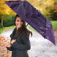 Lupus Awareness Month New Zealand Umbrella Be Strong Warrior Maori Silver Fern LT14 - Polynesian Pride