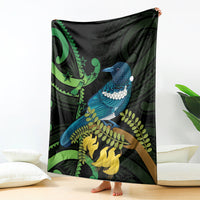 New Zealand Tui Bird Blanket Aotearoa Maori With Kowhai Flowers LT14 - Polynesian Pride