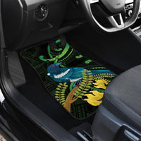 New Zealand Tui Bird Car Mats Aotearoa Maori With Kowhai Flowers LT14 - Polynesian Pride