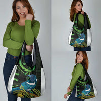New Zealand Tui Bird Grocery Bag Aotearoa Maori With Kowhai Flowers LT14 - Polynesian Pride