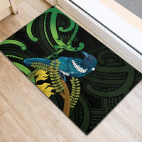 New Zealand Tui Bird Rubber Doormat Aotearoa Maori With Kowhai Flowers LT14 - Polynesian Pride
