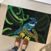 New Zealand Tui Bird Rubber Doormat Aotearoa Maori With Kowhai Flowers LT14 - Polynesian Pride