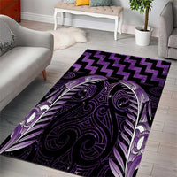 Purple Matariki New Zealand Area Rug Maori Poutama Galaxy Vibes LT14 - Polynesian Pride
