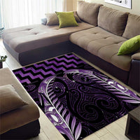 Purple Matariki New Zealand Area Rug Maori Poutama Galaxy Vibes LT14 - Polynesian Pride