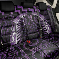 Purple Matariki New Zealand Back Car Seat Cover Maori Poutama Galaxy Vibes LT14 - Polynesian Pride
