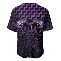 Purple Matariki New Zealand Baseball Jersey Maori Poutama Galaxy Vibes LT14 - Polynesian Pride