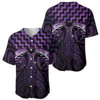 Purple Matariki New Zealand Baseball Jersey Maori Poutama Galaxy Vibes LT14 - Polynesian Pride