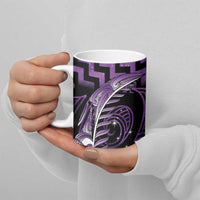 Purple Matariki New Zealand Ceramic Mug Maori Poutama Galaxy Vibes - Polynesian Pride