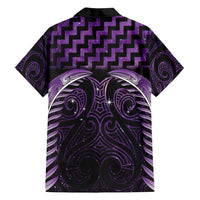 Purple Matariki New Zealand Family Matching Long Sleeve Bodycon Dress and Hawaiian Shirt Maori Poutama Galaxy Vibes
