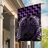 Purple Matariki New Zealand Garden Flag Maori Poutama Galaxy Vibes LT14 House Flag Purple - Polynesian Pride