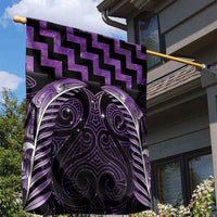 Purple Matariki New Zealand Garden Flag Maori Poutama Galaxy Vibes LT14 - Polynesian Pride