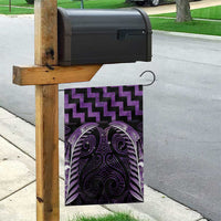 Purple Matariki New Zealand Garden Flag Maori Poutama Galaxy Vibes LT14 - Polynesian Pride