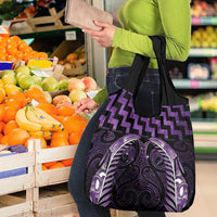 Purple Matariki New Zealand Grocery Bag Maori Poutama Galaxy Vibes LT14 - Polynesian Pride