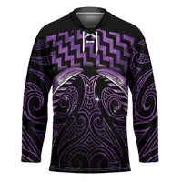 Purple Matariki New Zealand Hockey Jersey Maori Poutama Galaxy Vibes - Polynesian Pride