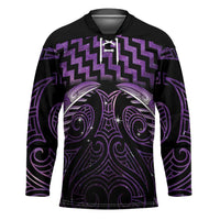 Purple Matariki New Zealand Hockey Jersey Maori Poutama Galaxy Vibes - Polynesian Pride