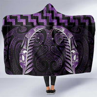 Purple Matariki New Zealand Hooded Blanket Maori Poutama Galaxy Vibes LT14 One Size Purple - Polynesian Pride