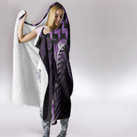 Purple Matariki New Zealand Hooded Blanket Maori Poutama Galaxy Vibes LT14 - Polynesian Pride