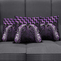 Purple Matariki New Zealand Pillow Cover Maori Poutama Galaxy Vibes - Polynesian Pride