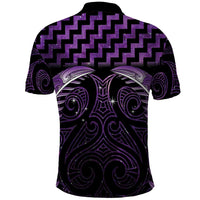 Purple Matariki New Zealand Polo Shirt Maori Poutama Galaxy Vibes
