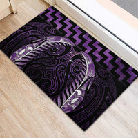 Purple Matariki New Zealand Rubber Doormat Maori Poutama Galaxy Vibes LT14 - Polynesian Pride