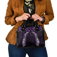 Purple Matariki New Zealand Shoulder Handbag Maori Poutama Galaxy Vibes LT14 - Polynesian Pride