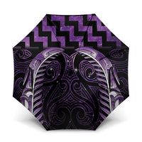 Purple Matariki New Zealand Umbrella Maori Poutama Galaxy Vibes - Polynesian Pride