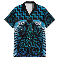 Blue Matariki New Zealand Family Matching Long Sleeve Bodycon Dress and Hawaiian Shirt Maori Poutama Galaxy Vibes