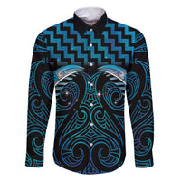 Blue Matariki New Zealand Family Matching Tank Maxi Dress and Hawaiian Shirt Maori Poutama Galaxy Vibes