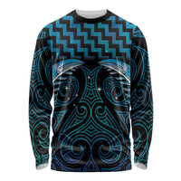 Blue Matariki New Zealand Long Sleeve Shirt Maori Poutama Galaxy Vibes LT14 Unisex Blue - Polynesian Pride