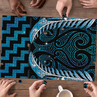Blue Matariki New Zealand Puzzle Maori Poutama Galaxy Vibes - Polynesian Pride