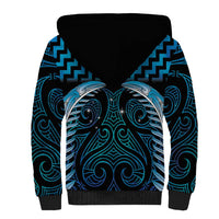 Blue Matariki New Zealand Sherpa Hoodie Maori Poutama Galaxy Vibes LT14 - Polynesian Pride