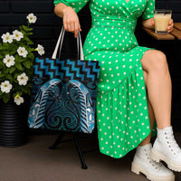 Blue Matariki New Zealand Tote Bag Maori Poutama Galaxy Vibes - Polynesian Pride