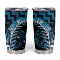 Blue Matariki New Zealand Tumbler Cup Maori Poutama Galaxy Vibes LT14 Blue - Polynesian Pride