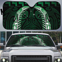 Green Matariki New Zealand Auto Sun Shade Maori Poutama Galaxy Vibes - Polynesian Pride