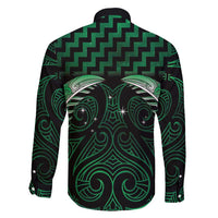 Green Matariki New Zealand Family Matching Puletasi and Hawaiian Shirt Maori Poutama Galaxy Vibes LT14 - Polynesian Pride