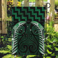 Green Matariki New Zealand Garden Flag Maori Poutama Galaxy Vibes LT14 Garden Flag Green - Polynesian Pride