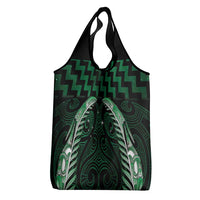 Green Matariki New Zealand Grocery Bag Maori Poutama Galaxy Vibes LT14 - Polynesian Pride