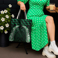 Green Matariki New Zealand Tote Bag Maori Poutama Galaxy Vibes - Polynesian Pride