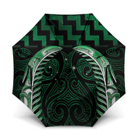 Green Matariki New Zealand Umbrella Maori Poutama Galaxy Vibes - Polynesian Pride